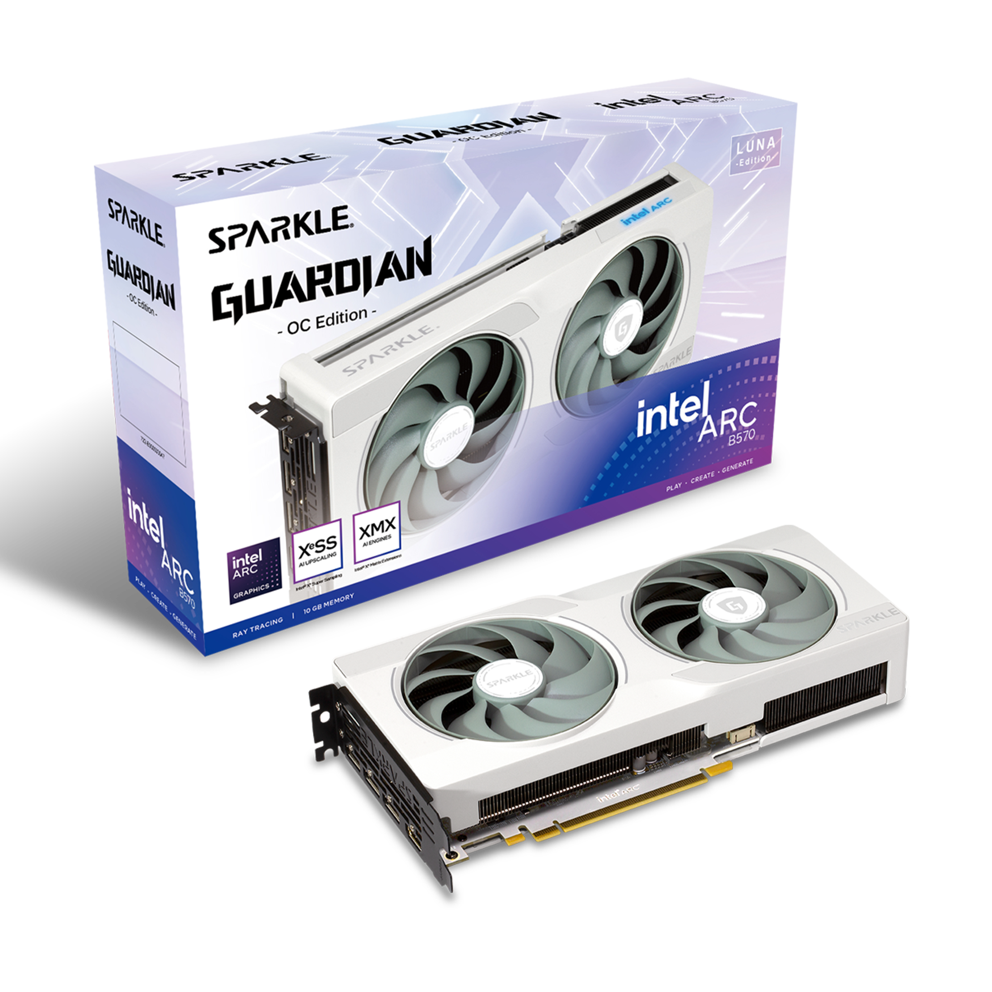 SPARKLE Intel Arc B570 GUARDIAN Luna OC 10GB