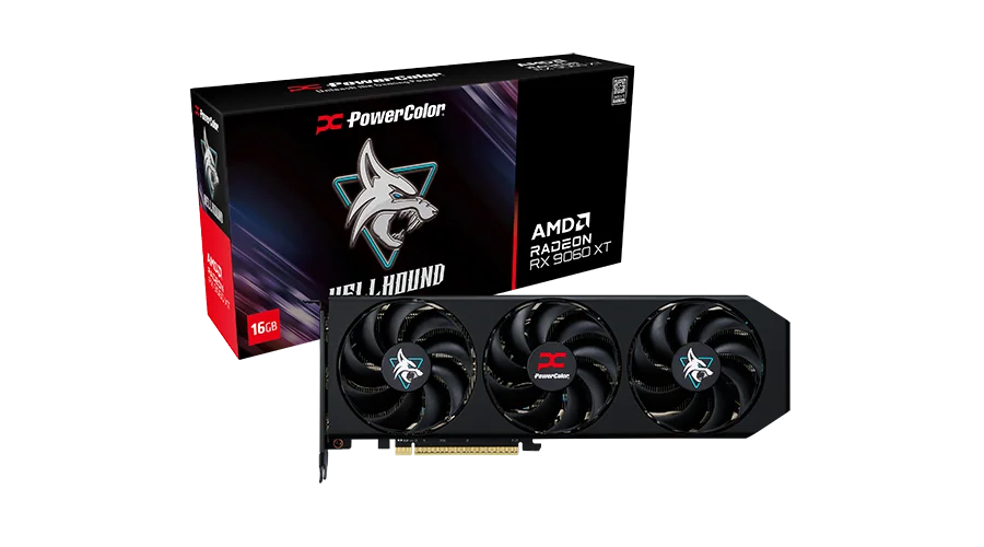PowerColor Hellhound AMD Radeon RX 9060 XT 16GB GDDR6