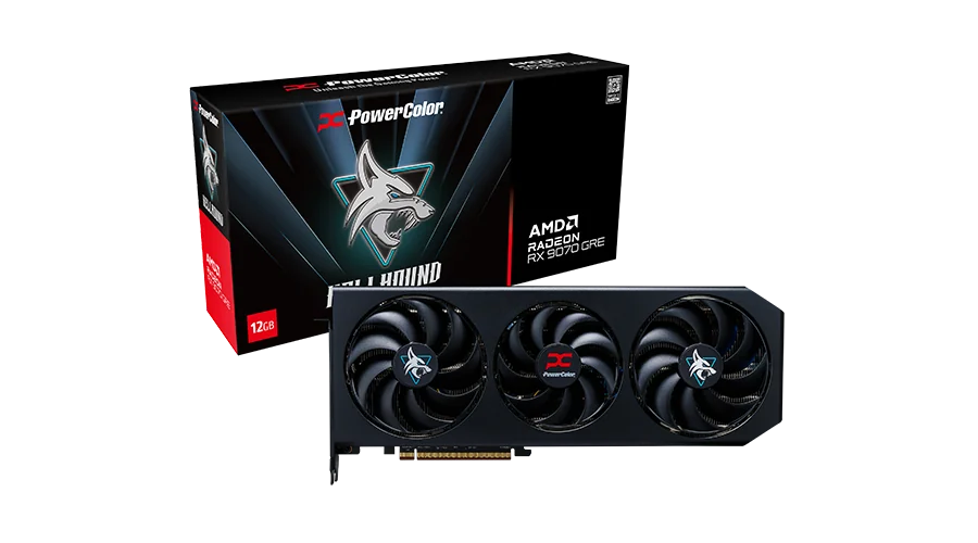 PowerColor Hellhound AMD Radeon RX 9070 GRE 12GB GDDR6