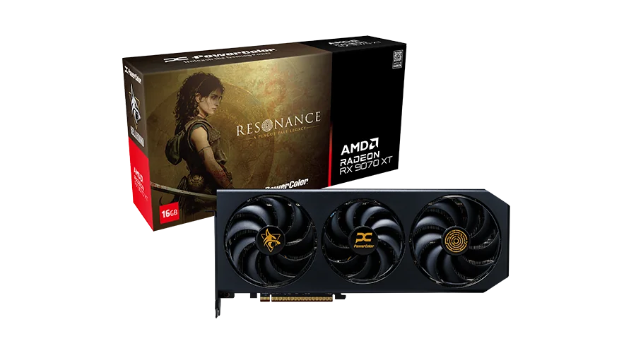 PowerColor Hellhound AMD Radeon RX 9070 XT 16GB GDDR6 Resonance Edition